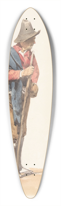 Pierre Louis Dubourcq - Italian Farmer 39.3 inch art pintail longboard deck
