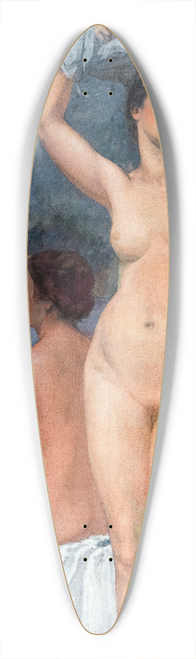Pierre Magnan-Bernard  - Deux nus devant la mer 39.3 inch art pintail longboard deck