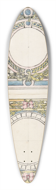 Pierre Moreau - Two Separate Designs for the Top and Bottom of a Rectangular Gold Enameled Box with Canted Corners 39.3 inch art pintail longboard deck