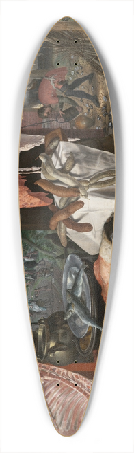 Pieter Aertsen - A Meat Stall with the Holy Family Giving Alms (The Butchers Stall) 39.3 inch art pintail longboard deck