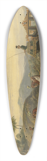 Pieter Alardus Haaxman - The Coach of Mangkoe Nagoro IV 39.3 inch art pintail longboard deck