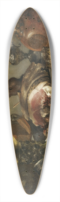 Pieter Claesz - Still Life Of A Roemer, An Earthenware Jug, An Overturned Silver Beaker, A Ham And Other Objects Arranged Upon A Draped Table Top 39.3 inch art pintail longboard deck