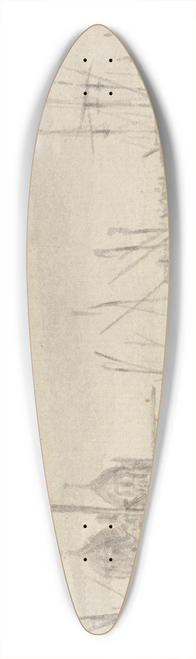 Pieter Coopse - Winterlandschaft, vier Mnner hauen das Eis auf 39.3 inch art pintail longboard deck