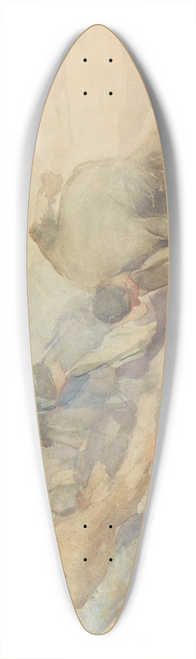 Pieter Josselin de Jong - Arbeiders bezig met het opbreken van rails 39.3 inch art pintail longboard deck