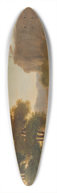 Pieter van Laer - A view of the Roman Campagna with shepherds resting with their livestock 39.3 inch art pintail longboard deck