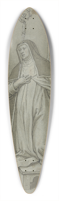 Pieter van Lint - Die Heilige Klara von Assisi vor der Hostie kniend 39.3 inch art pintail longboard deck