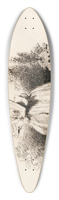 Pieter van Loon - Meisje met drie poppen in een tuin 39.3 inch art pintail longboard deck