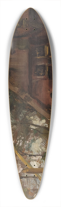 Piet Mondrian - Boerderijgevel 39.3 inch art pintail longboard deck