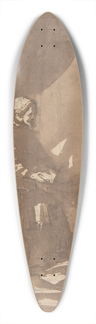 Pietro Antonio de' Pietri - Young Cleric Kneeling before a Pope 39.3 inch art pintail longboard deck