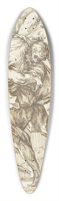 Pietro da Cortona - Abduction of the Sabine women 39.3 inch art pintail longboard deck