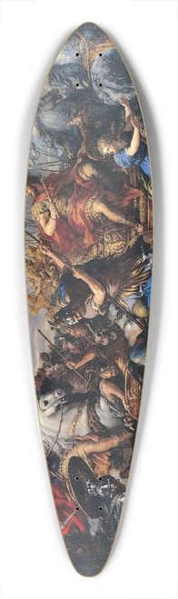 Pietro da Cortona - Battle of Alexander versus Darius 39.3 inch art pintail longboard deck