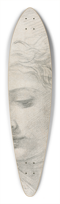 Pietro da Cortona - Study for the Head of St. Michael 39.3 inch art pintail longboard deck