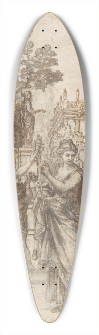 Pietro da Cortona - The Triumph of Nature Over Art 39.3 inch art pintail longboard deck