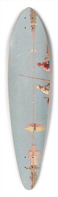 Pietro Galter - Venice, in the Lagoon 39.3 inch art pintail longboard deck