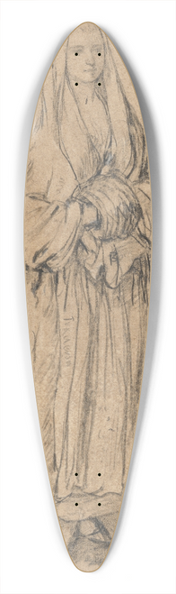 Pietro Longhi - Standing Woman Holding a Muff, Turned Slightly to the Right 39.3 inch art pintail longboard deck