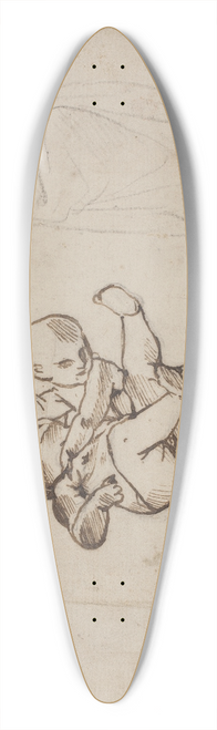 Pietro Testa - Studie til to legende putti, blade og en draperet figur med en urne 39.3 inch art pintail longboard deck