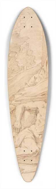 Pietro Testa - The Virgin Lamenting over the Dead Christ 39.3 inch art pintail longboard deck