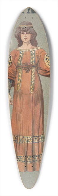 Pipein Gamba - Dalena (atto IIIo) 39.3 inch art pintail longboard deck