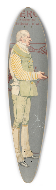 Pipein Gamba - Lutz (atto IIo) 39.3 inch art pintail longboard deck