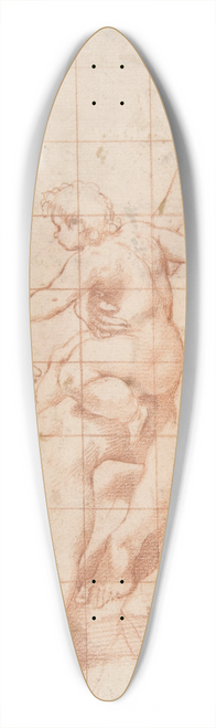 Poppi (Francesco Morandini) - Study for a Virgin and Child with Two Angels 39.3 inch art pintail longboard deck
