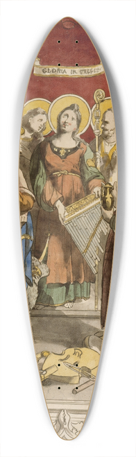 Prosper Lafaye - Assemble de saints dans un dcor darchitecture 39.3 inch art pintail longboard deck