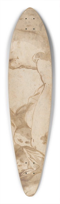 Prospero Fontana - Studies for Recumbent AllegoricalFigures 39.3 inch art pintail longboard deck
