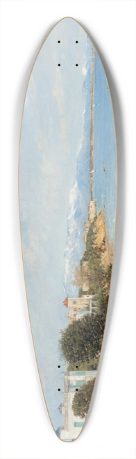Rafael Senet y Perez - On the Mediterranean 39.3 inch art pintail longboard deck