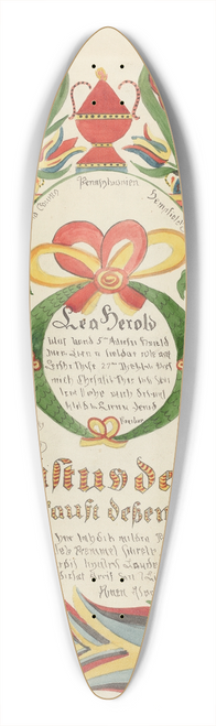 Ralph Atkinson - Baptismal Certificate 39.3 inch art pintail longboard deck