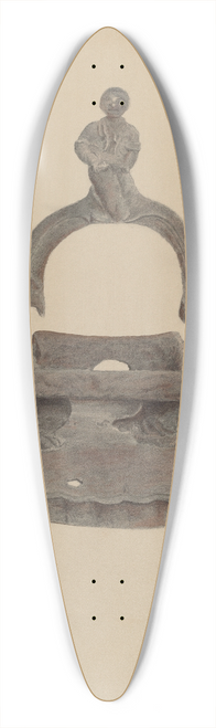 Ralph Atkinson - Foot Scraper 39.3 inch art pintail longboard deck