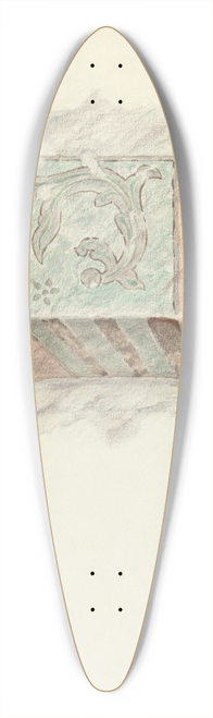 Randolph F. Miller - Painted Keystone 39.3 inch art pintail longboard deck