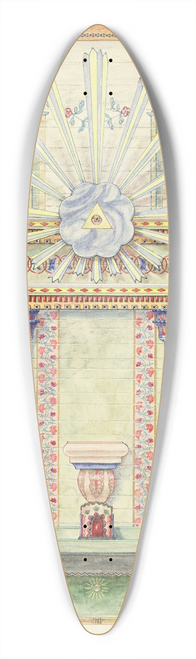 Randolph F. Miller - Reredos and Wall Paintings 39.3 inch art pintail longboard deck