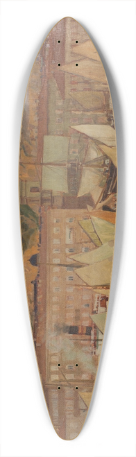 Raoul Frank - Sommerabend (Hafen von Fiume) 39.3 inch art pintail longboard deck