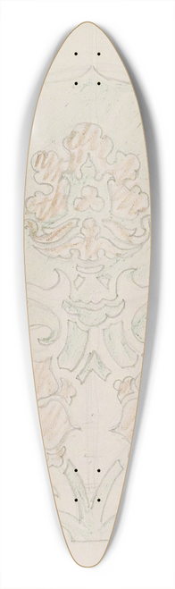 Reijer Stolk - Ornament met floraal motief 39.3 inch art pintail longboard deck