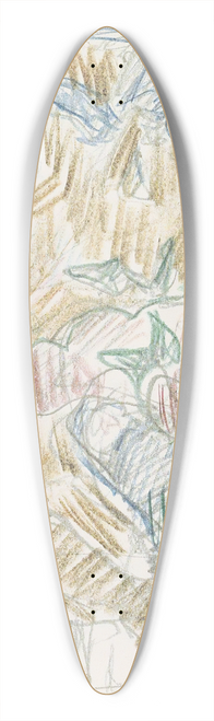 Reijer Stolk - Zittende naakte figuur naast een vaas met bloemen 39.3 inch art pintail longboard deck