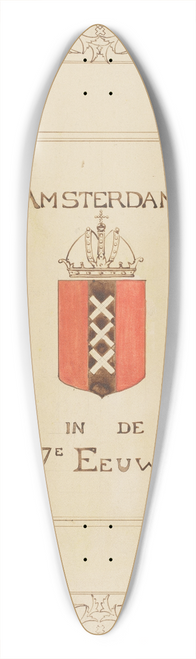 Reinier Willem Petrus de Vries - Amsterdam in de 17e eeuw, zonder jaar 39.3 inch art pintail longboard deck
