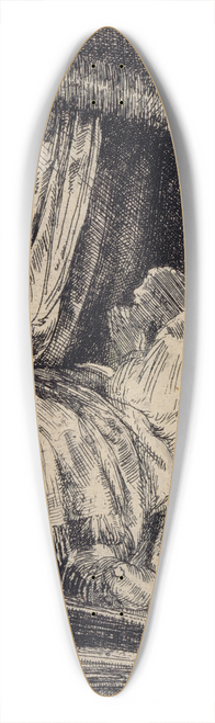 Rembrandt van Rijn - David in Prayer 39.3 inch art pintail longboard deck