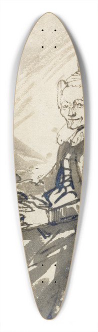 Rembrandt van Rijn - Seated Woman with an Open Book on her Lap 39.3 inch art pintail longboard deck