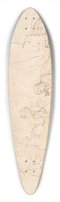 Rembrandt van Rijn - The Wedding Night of Tobias and Sarah 39.3 inch art pintail longboard deck