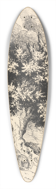 Richard Corbould - Woman and Child Beneath a Tree 39.3 inch art pintail longboard deck