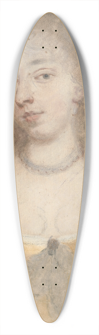 Richard Gibson - Head and shoulder portrait of a lady 39.3 inch art pintail longboard deck