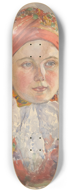 Cyril Mandel - Head of a Moravian Girl 8.25 inch art skate deck