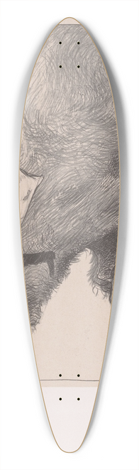 Richard Nicolas Roland Holst - Tsaar Nicolaas II van Rusland op de Russische beer 39.3 inch art pintail longboard deck
