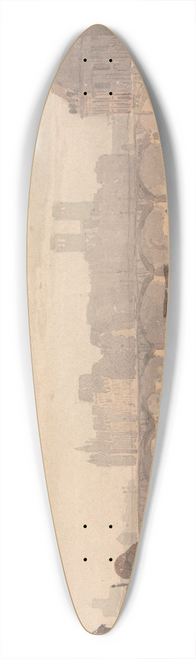 Richard Parkes Bonington - Ile de la Cite 39.3 inch art pintail longboard deck