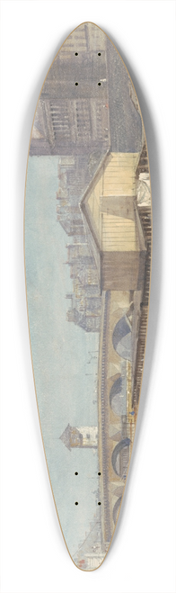 Richard Redgrave - Ile de la Cit, the Pont au Change, and the Conciergerie, Paris, 1837 39.3 inch art pintail longboard deck