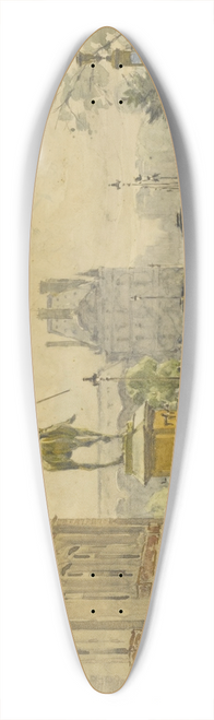Rn Leverd - Rue de Jeanne dArc, Paris 39.3 inch art pintail longboard deck