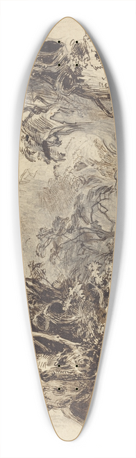 Robert Caney - Castle On A Hill (Set for Sleeping Beauty and the Beast) 39.3 inch art pintail longboard deck Robert Caney - Castle On A Hill (Set for Sleeping Beauty and the Beast) 39.3 inch art pintail longboard deck