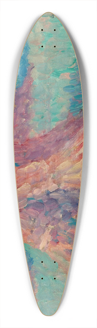 Robert Polhill Bevan - Corn Stooks, Poland 39.3 inch art pintail longboard deck