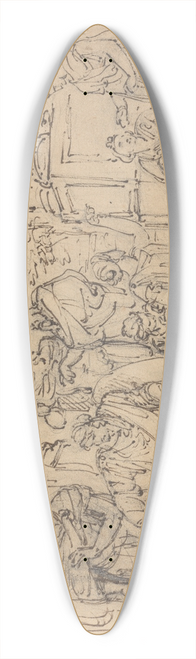Robert Smirke - Scene from Timon of Athens 39.3 inch art pintail longboard deck