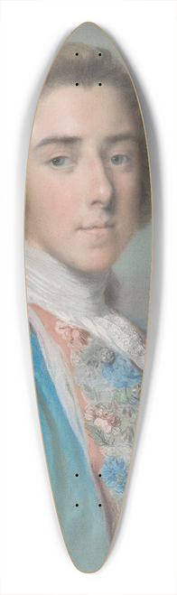 Rosalba Carriera - Portrait of Henry Fiennes Pelham-Clinton, ninth Earl of Lincoln and second Duke of Newcastle 39.3 inch art pintail longboard deck
