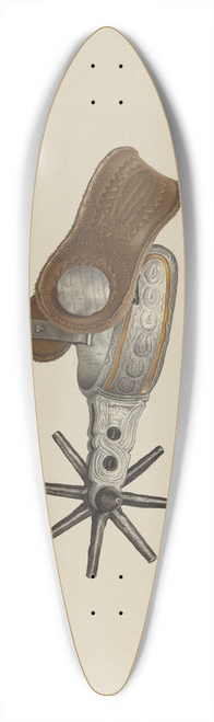 Rose Campbell-Gerke - Spur and Rowel 39.3 inch art pintail longboard deck